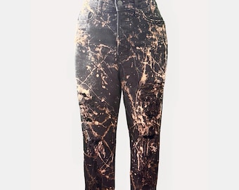 Acid Washed Distressed Skinny Jeans | Custom Dystopian Clothing | Grunge And Alternative Fashion