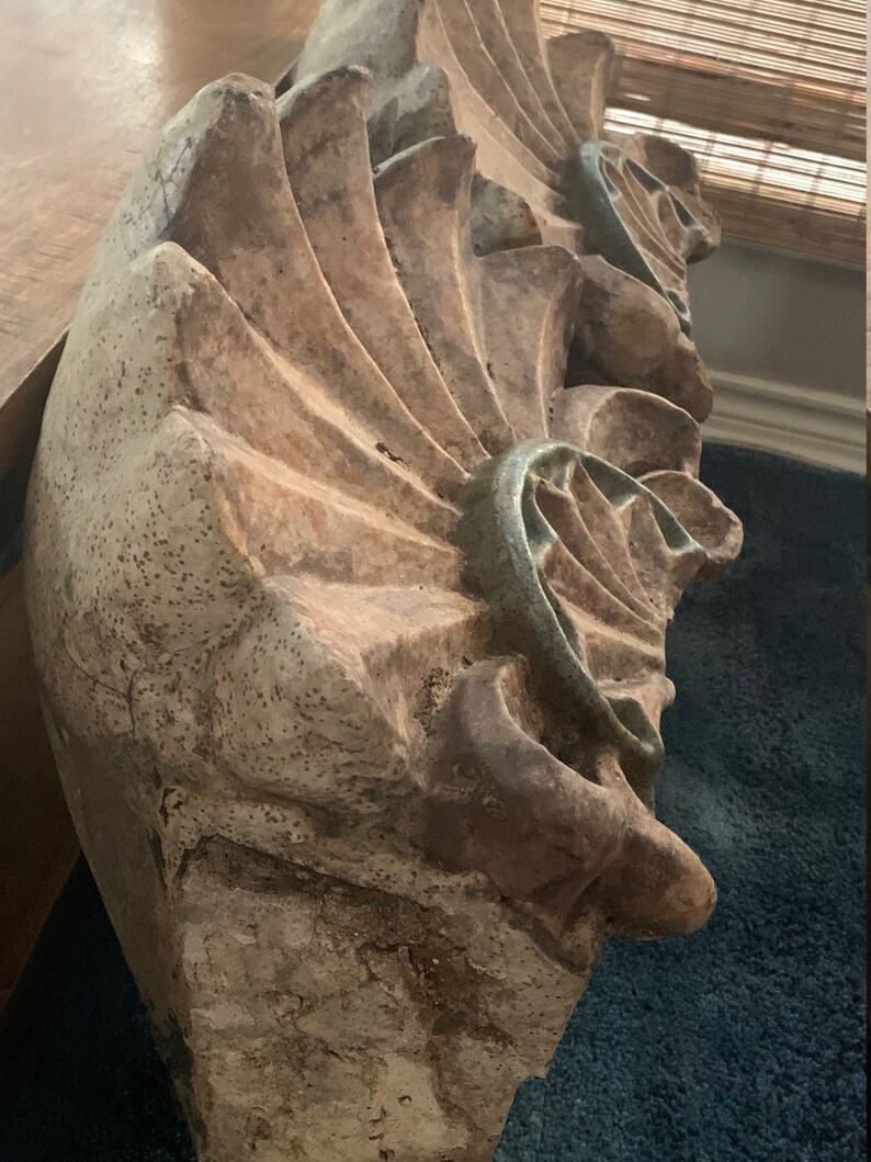 Pair Terracotta Architectural Planter Wall Art Garden Stone | Etsy