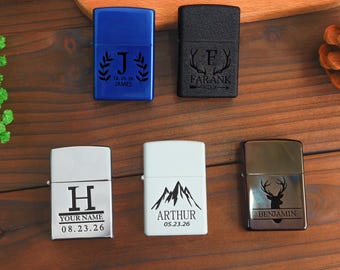 Personalized Engraved Lighter Gift Set for Men,Engraved Lighter for Men,Best Man Gift, Bachelor Party Favor,Birthday Gift for Him