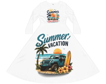 Zomervakantie Strand Jeep Surfplank Jurk