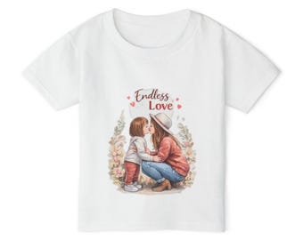 Camiseta para bebé "Amor Infinito para mamá e hijo" / Diseño floral "Happy Momlife"