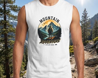 Mountain Adventure tank top | Vintage camper van hiking design