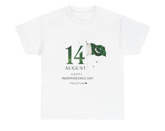 Camiseta del 14 de agosto, Día de la Independencia de Pakistán / Diseño de la bandera pakistaní