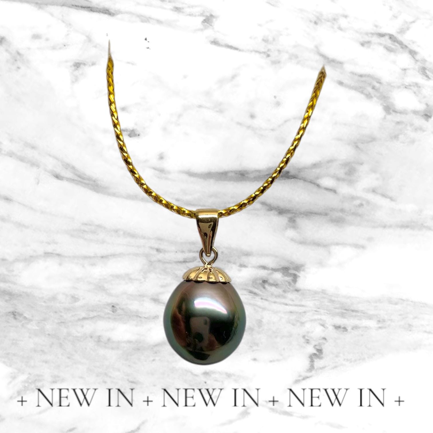 14K Yellow Gold 9.9 Mm Ultra Luster Tear Drop Cultured  Genuine 5 mm Pearl Tear Pendant 14k Gold main image 0