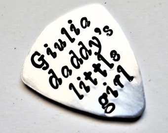 Daddy's girl guitar pick, Play for Me Daddy, Father Gift bass pick Grandpa plectrum Father's Day Birthday Christmas gift, dad's little girl