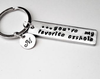 Portachiavi personalizzabile, divertente idea regalo per uomo, porta chiavi spiritoso, incisione regalo per ragazzo, inossidabile pensierino