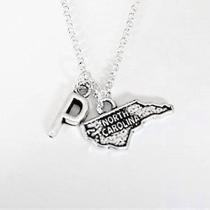 Tiny North Carolina ketting eerste sieraden staat charme North Carolina kaart ketting beste vriend sieraden ongeacht waar monogram ketting