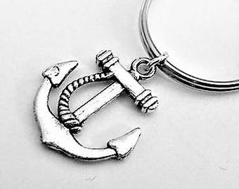 Anchor Keychain, Anchor Pendant Key Ring, Anchor Lanyard
