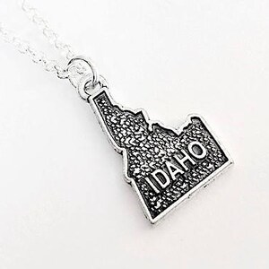 Tiny Idaho necklace, home state necklace Idaho state necklace, home state jewelry, personalized gift for her, Idaho outline, map charm