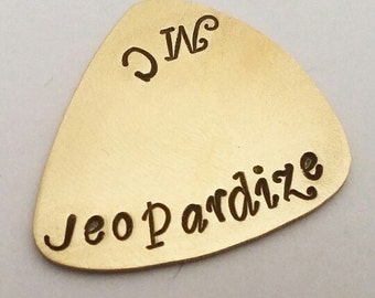 Brass guitar pick, Personalized plektrum, Dad Guitar Pick Father Gift Grandpa plectrum Father's Day Birthday Christmas gift, gift for him