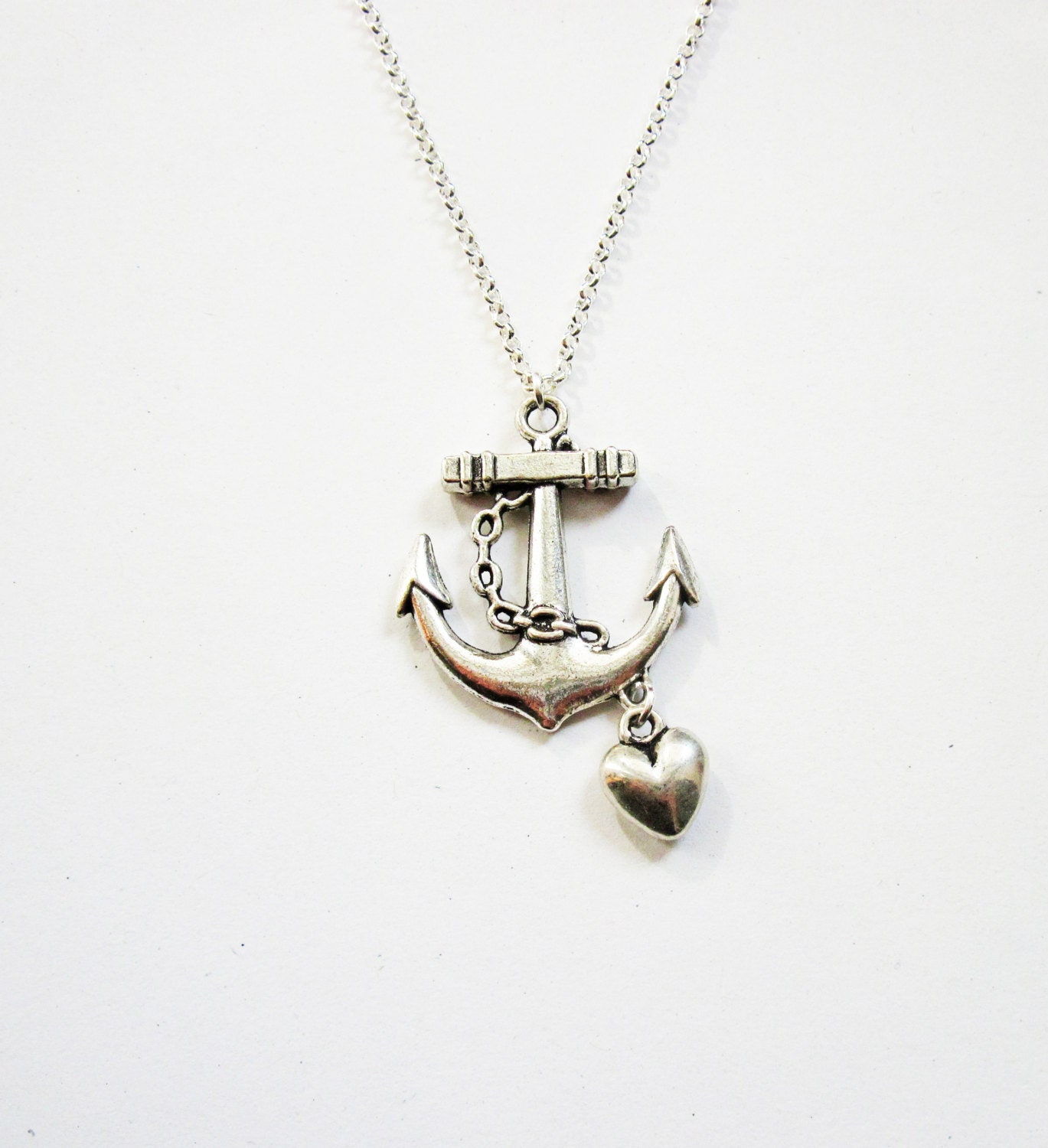 anchor necklace silver anchor pendant silver anchor Etsy