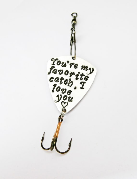 You're my favorite catch Fishing Lure Personalized Spoon Lure Unique Gift for Men 11th Anniversary Husband Gift Birthday Boyfriend 10th 1st