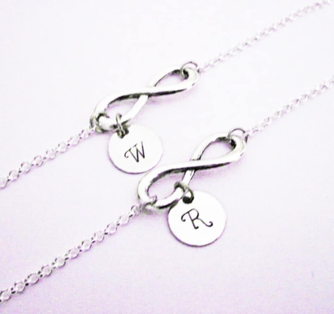 Mother & Daughter Personalized Infinity NECKLACES, Set of Two (2) Bff ...