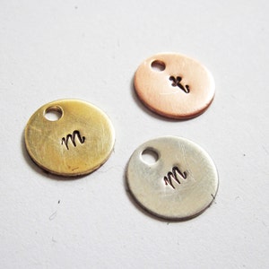 Add initial, personalized initial, additional silver initial, silver, add initial for necklace bracelet, personalized jewelry, hand stamped
