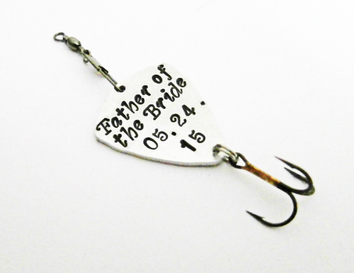 3 Custom Fishing Lures Handstamped Personalized Message Name Etsy
