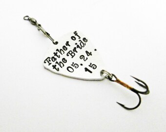 Parent Gift Fishing Lure, Father Gift, Custom Father of the Bride Fishing Lure, Engraved For Dad, Dad Fishing Lure Wedding Parent Gift spoon