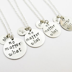 4 best friend necklace no matter WHAT, initial necklace personalized jewelry, gift for best friends jewelry friendship four besties jewelery