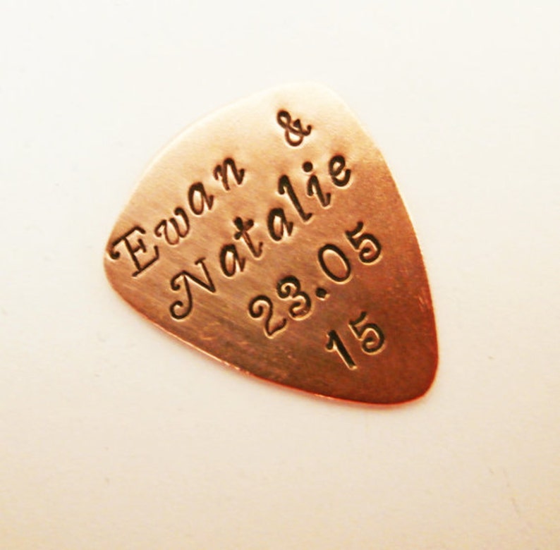 Anniversary Guitar Pick Names Guitar Pick Musician Gift for Etsy