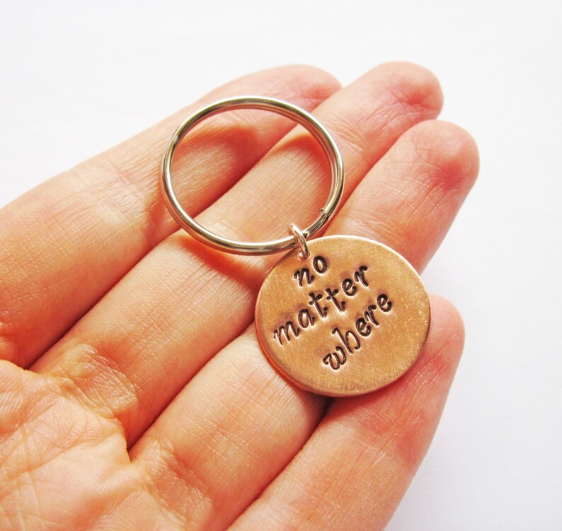 2 Personalized Best Friend Keychains Keyrings No Matter Where Etsy