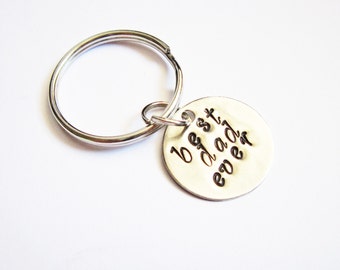 BEST DAD EVER Keychain - Father's Day Keychain - Personalized Keychain - Metal Keychain Hand Stamped, fathers day gift idea, valentines day