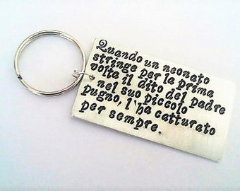 Personalized keychain, custom key chain, custom message, aluminum keychain, customized keychain, gift for him, keychain for her, handstamped