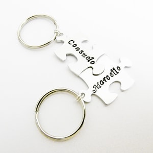 Porte-clés De puzzle Best Friend, Porte-clés initiaux personnalisés, Ensemble de correspondance Girlfirends, Pièces, Choisissez votre personnalisation, Charme des noms BFF