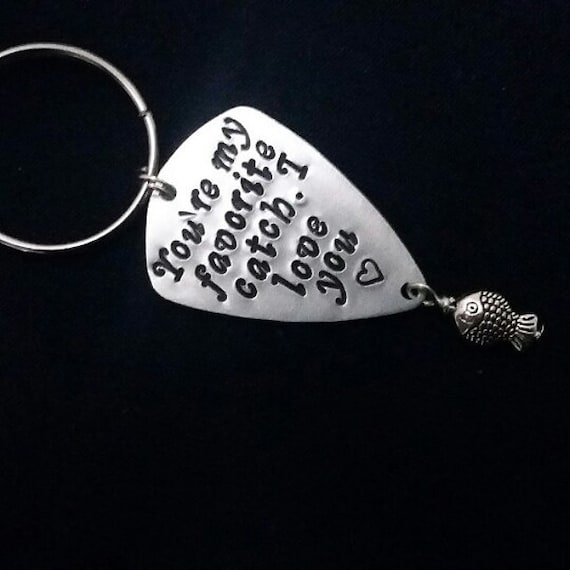 JewelryEveryday Portachiavi Con Targhetta In Alluminio E Ciondolo Pesce - My Favorite Catch - 3
