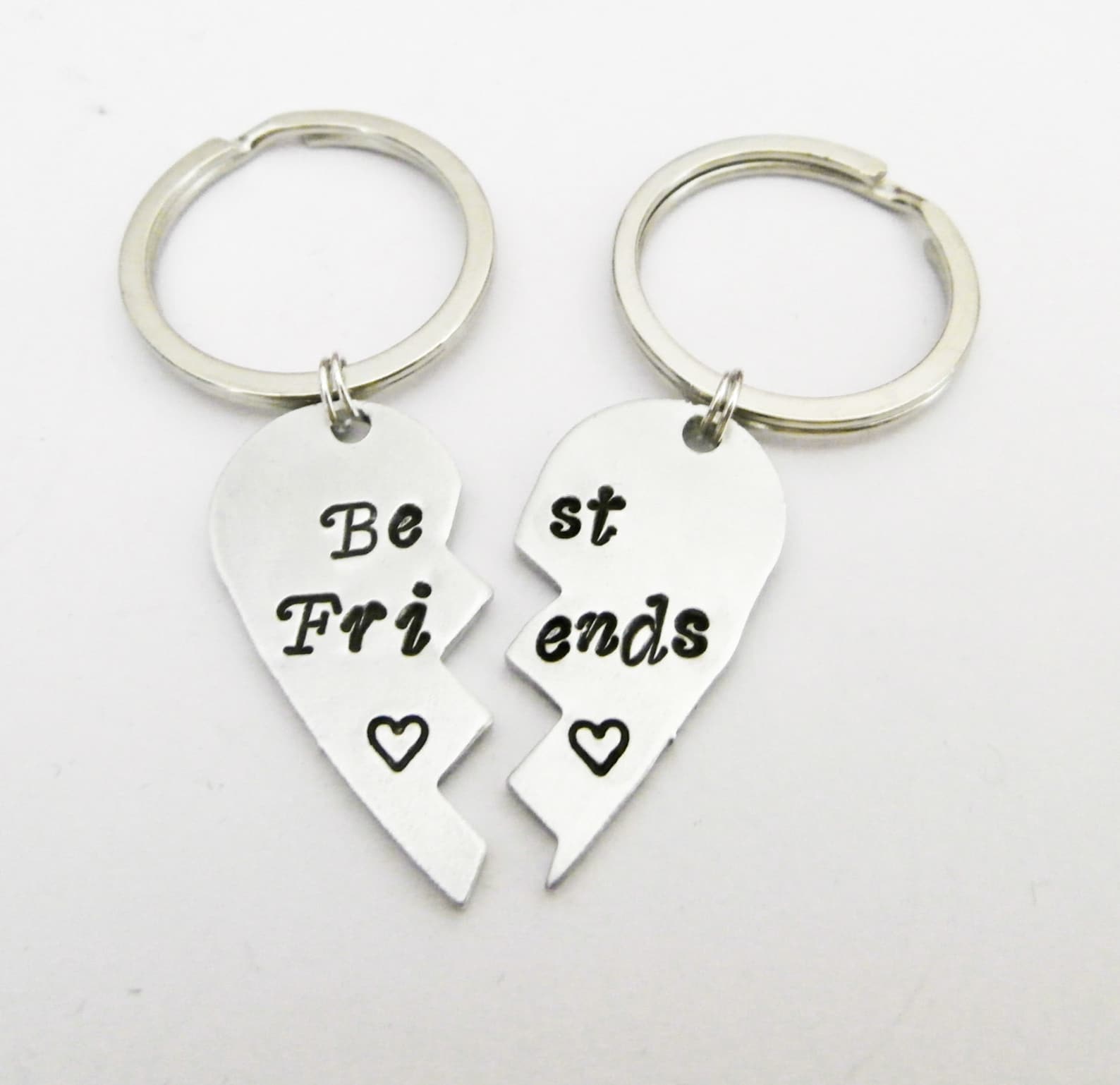 Best Friends Broken Heart Keychain BFF Key Chains Set Best | Etsy