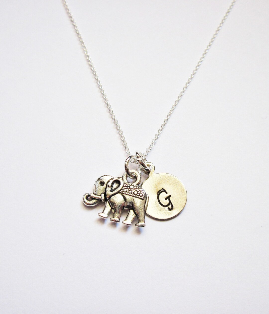 Tiny Elephant Necklace - 18" 925 Sterling Silver Animal Strength Charm Pendant