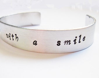 Personalized Cuff Bracelet, Personalized Bracelet, Hand Stamped Cuff Bracelet, Personalized Jewelry, Wedding Gift, custom bracelet engraved