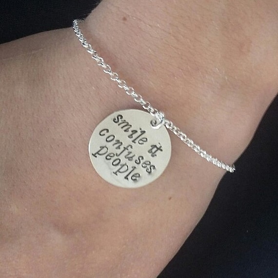 Quote Bracelet Personalized Bracelet Charm Bracelet Etsy