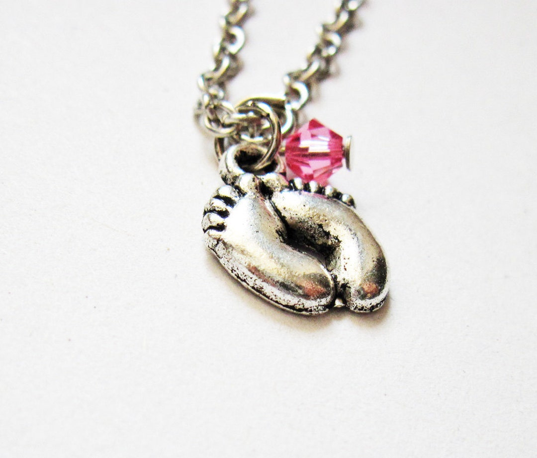 Baby Shower Necklace Baby Shower Gift Silver Necklace Etsy