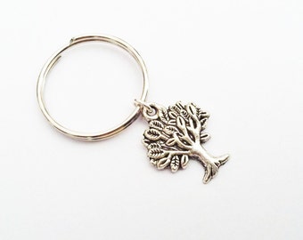 Porte-clés d’arbre, porte-clés d’arbre de vie, pendentif d’arbre de vie, charme d’arbre, porte-clés de yoga, cadeau de professeur de yoga, porte-clés d’arbre généalogique, fête des mères