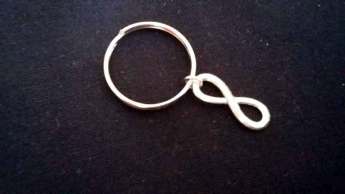 Infinity Keychain Silver Infinity Charm Keychain Infinity Etsy
