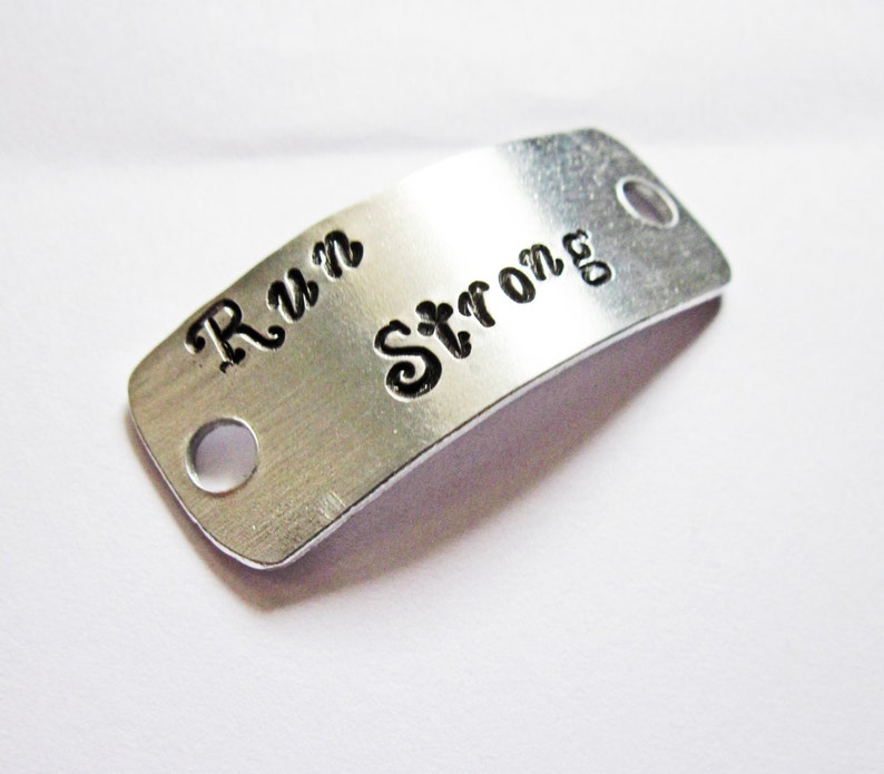 Custom Runners ID Shoe Tag Personalized Name Hand Stamped Etsy