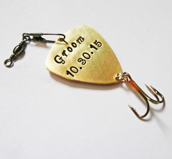 Personalized Fishing Lure, Fishing Spoon, Keepsake Lure, Groom