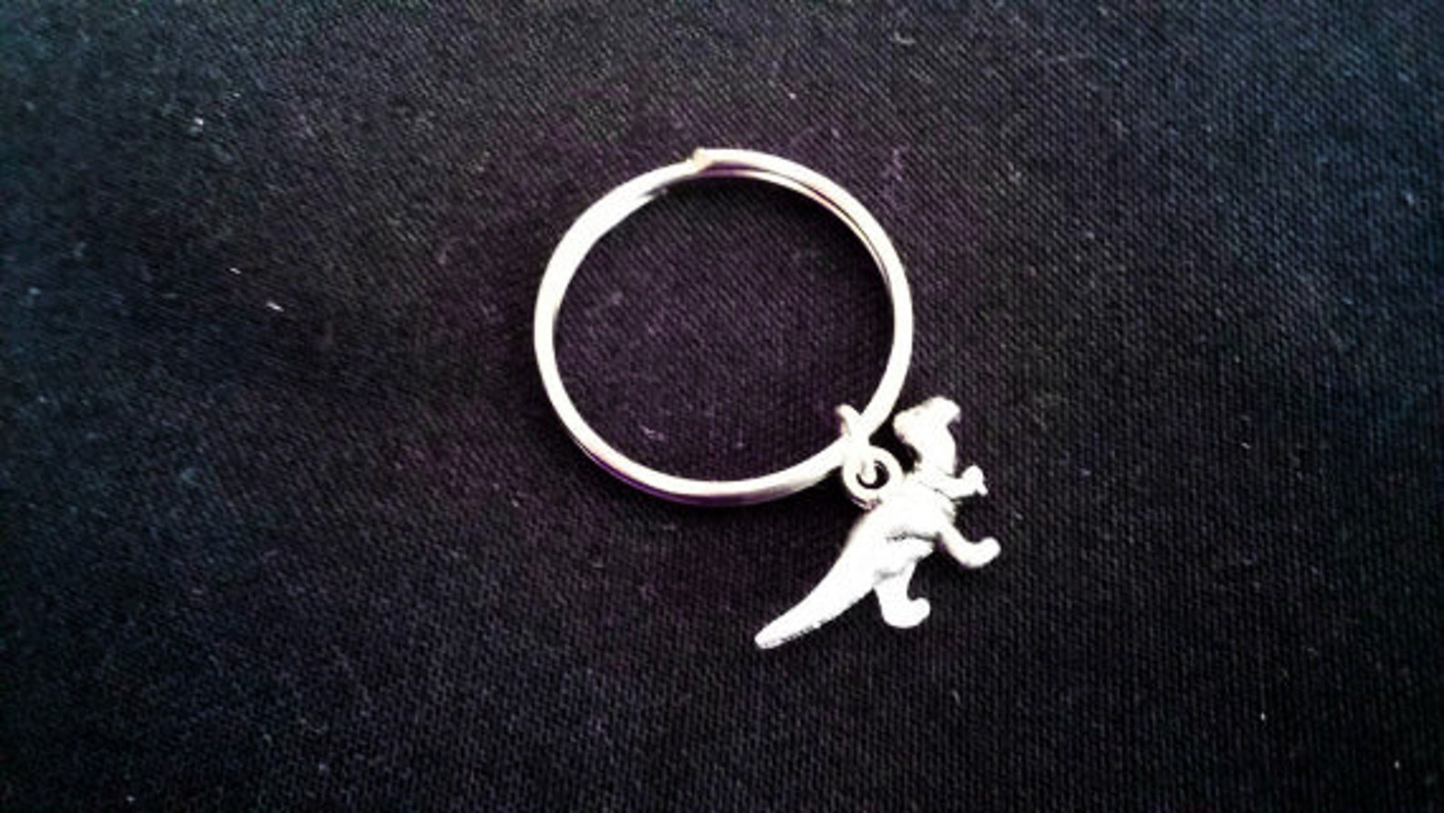 Dinosaur Keychain Trex Keychain Silver Keychain T Rex Etsy