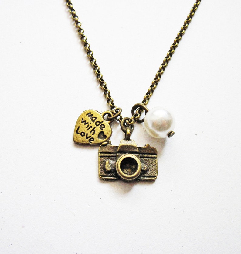Photography Necklace Camera Necklace Heart Jewelry Etsy