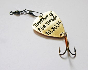 Fishing Lure, For Him, Boyfriend Gift, Personalized Fishing Lure, Hand Stamped Fishing Lure, Boyfriend Gift, Anniversary for Him, Valentines