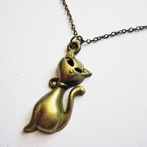 Katze Halskette, Liebe Katzen Schmuck Halskette, Katzen Charm Halskette, Ich liebe meine Katze, Katzenschmuck, Katzen Anhänger Halskette, elegante Katze, Feline