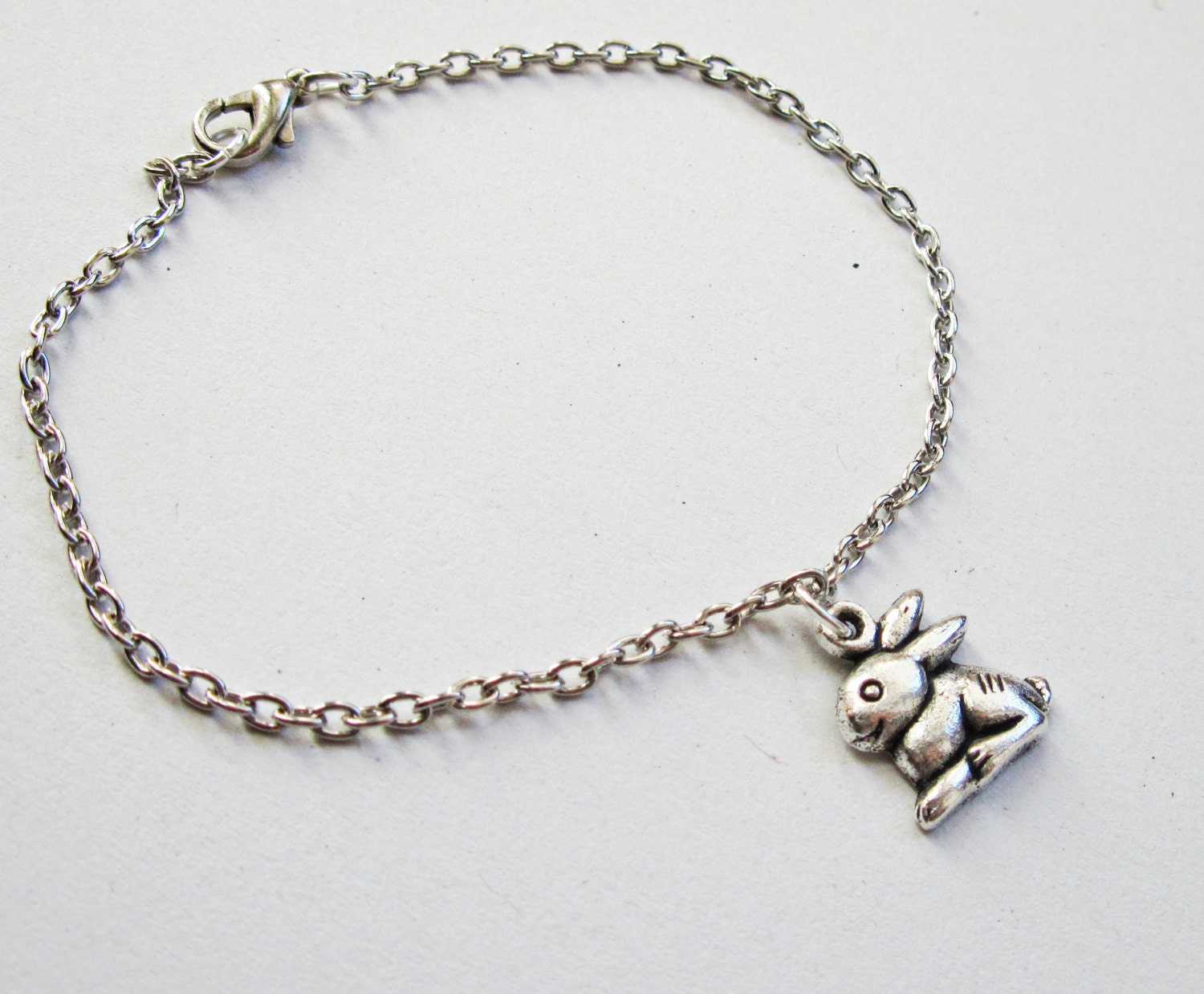 Rabbit Bracelet Bunny Bracelet Silver Rabbit Bracelet Etsy