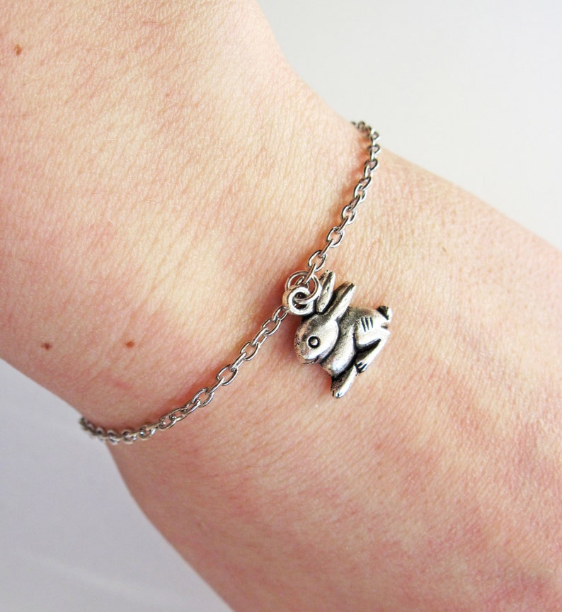 Rabbit Bracelet Bunny Bracelet Silver Rabbit Bracelet Etsy India