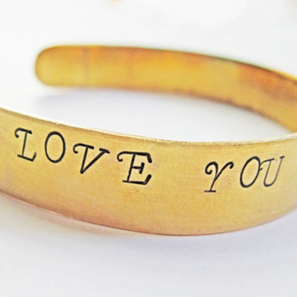 Bracciale personalizzabile, bracciale I love you to the moon and back, bracciale dorato, bracciale personalizzato, aggiustabile, cuff