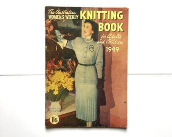 The Australian Women’s Weekly Knitting Book for Adults and Children 1949 Vintage Book