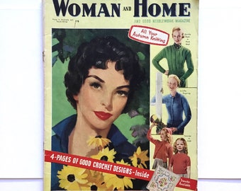 Woman and Home September 1955 Edition Vintage Magazine