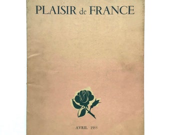 Plaisir de France Avril 1955 Edition Vintage French Magazine Book