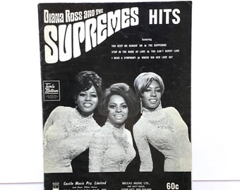 Diana Ross and The Supremes Hits Tamla Motown 1960s Sheet Music