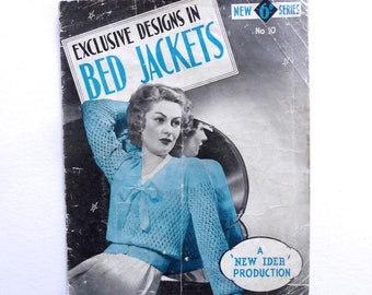 Exclusive Designs in Bed Jackets New Series No. 10 Retro Vintage Knitting Book