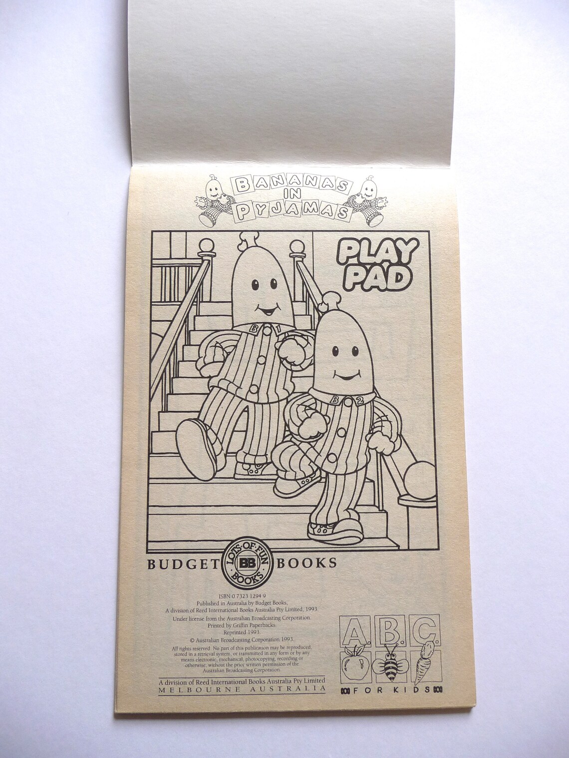 Bananas in Pyjamas Play Pad Book ABC For Kids Etsy