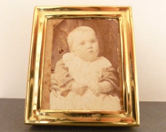 Antique Vintage Baby Photograph Dated 1900 Framed